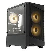 Корпус без блока питания/ HSPD M330, Mesh Mini-tower, Black, TG, 0.6 SPCC, 3x120mm ARGB mATX, mITX 175/330/160mm 2x2.5", 2x3.5", 4xPCI 1xUSB-A 3.0, 2xUSB-A1.0 365x216x405mm (M330-TGBK-ARGB)