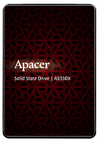 Apacer SSD PANTHER AS350X 128Gb SATA 2.5" 7mm, R560/ W540 Mb/ s, 3D NAND, IOPS 38K/ 75K, MTBF 1,5M, 75TBW, (AP128GAS350XR-1)