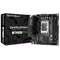 Материнская плата Maxsun MS-Challenger B760ITX D5 B760, LGA1700, 2*DDR5, 1*PCIEx16, 2*M.2, 1*TypeC, 4*USB3.2Gen1, 6*USB2.0, 4*SATA3.0, 2.5G, 1G, 2*DP, 2*HDMI, Mini-ITX, RTL (6940709694060)