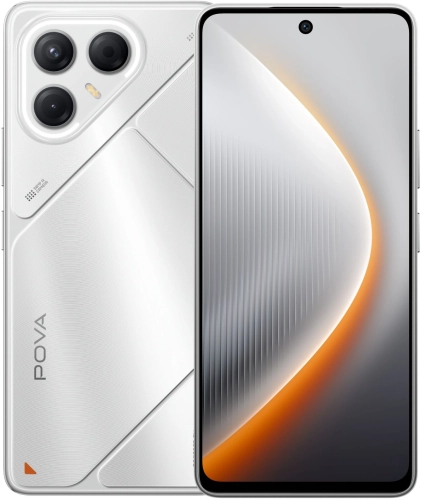 Смартфон Tecno Pova 7 5G 128Gb 8Gb серебристый моноблок 3G 4G 2Sim 6.78