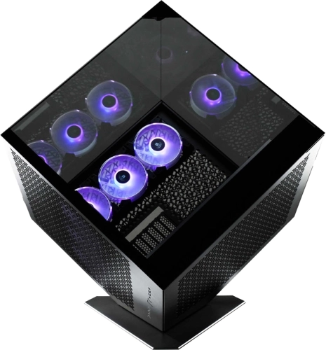 Корпус Azza CUBE PLUS черный без БП ATX 6x120mm 2xUSB3.0 1xUSB3.1 audio bott PSU (CSAZ-1002 CUBE+) фото 2