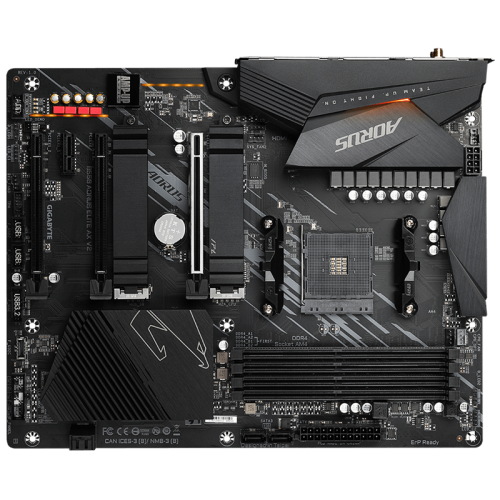Материнская плата Gigabyte B650M AORUS ELITE AX SocketAM5 AMD B650 4xDDR5 mATX AC`97 8ch(7.1) 2.5Gg RAID+HDMI+DP