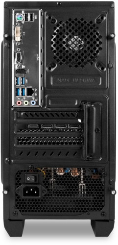 Компьютер IRU Game 320A5GE MT Ryzen 5 5500 16Gb SSD512Gb RTX3050 8Gb DOS GbitEth 650W черный (2000629)