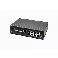 Промышленный управляемый (L2+) коммутатор Gigabit Ethernet на 8GE RJ45 + 4 GE SFP порта с функцией мониторинга температуры/ влажности/ напряжения. Порты: 8 x GE (10/ 100/ 1000Base-T) + 4 x GE SFP (1000B (NS-SW-8G4G-L/IM)
