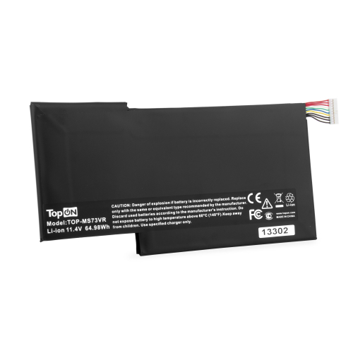 Аккумулятор для ноутбука MSI GS73VR Stealth Pro 11.4V 5700mAh PN: BTY-M6J (TOP-MS73VR)