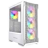 Powercase Mistral AZ4W ARGB, Tempered Glass, 4x 120mm ARGB Fans, белый, ATX (CMAZW-A4)