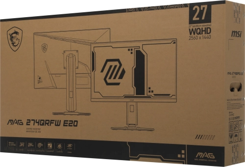 Монитор MSI MAG 274QRFW E20 27 16:9 WQHD(2560x1440) Rapid IPS Flat, DisplayHDR 400, 0,5msGTG, 1000:1, 100M:1,300nits,2xHDMI 2.0b, DP 1.4a,USB-C,Tilt,Swivel,Height,Pivot,VESA,200Hz,White,1y w-ty (9S6-3CF99T-011) фото 4