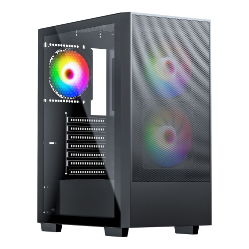 Корпус ACD Citadel 106 ATX, Black, USB3.0*1, USB*2+HD audio ,1*12cm ARGB rear+2*14cm ARGB front ,TG (AH-TC6GA-0000)
