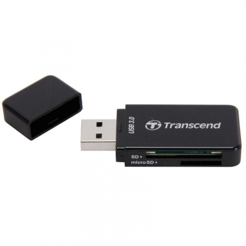Считыватель карты памяти Transcend USB 3.0 SD / microSD Card Reader Black (TS-RDF5K)