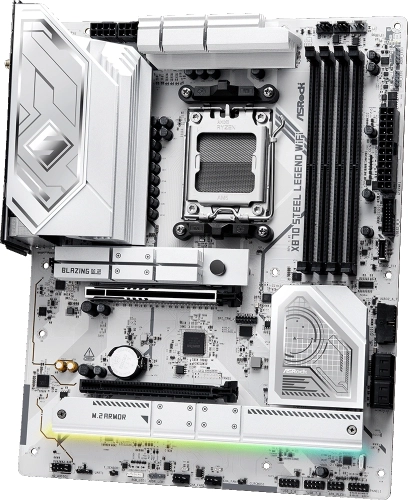 Материнская плата ASROCK X870 STEEL LEGEND WIFI, AM5, X870, 4*DDR5, 4*SATA, 3*M.2, 4*USB 2.0, 5*USB 3.2, 2*Type-C, 2*PCIx16, 1*M.2 (Key E), HDMI, ATX фото 3