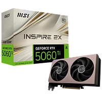 Видеокарта MSI RTX5060Ti INSPIRE 2X OC 16GB GDDR7 128bit 3xDP HDMI 2FAN RTL (RTX 5060 TI 16G INSPIRE 2X OC)
