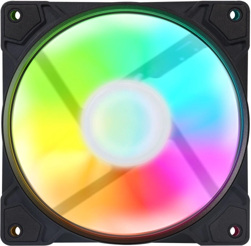 Вентилятор для корпуса GMNG GG-CF120FRGB1-PWMBK RGB 120х120x25 черный 4-pin 26дБ Ret