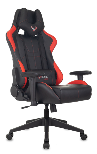 Кресло игровое Zombie VIKING 5 AERO черный/красный эко.кожа с подголов. крестов. пластик (VIKING 5 AERO RED)