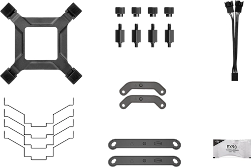 Устройство охлаждения(кулер) PcCooler RT620 Soc-AM5/AM4/1151/1200/2066/1700 черный 4-pin 34.9dB Al+Cu 265W Ret (RT620-BKNWXX-GL) фото 6