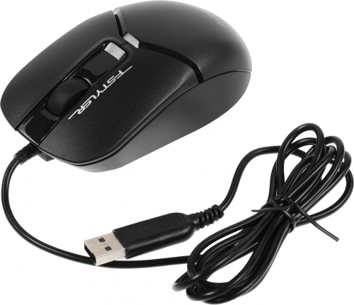 Мышь A4Tech Fstyler FM12S черный оптическая (1200dpi) silent USB (3but) (FM12S BLACK)