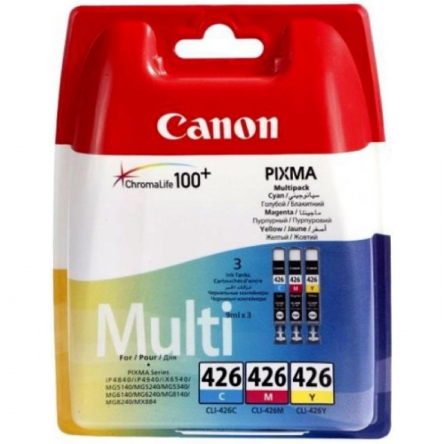 Набор картриджей Canon CLI-426CMY Multipack голубой, пурпурный, желтый, 9 мл, для PIXMA Series (4557B006)
