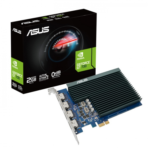 Видеокарта ASUS GT730-4H-SL-2GD5 NVIDIA GeForce GT730 2GB GDDR5 PCIe 2.0 CUDA 384 4xHDMI (90YV0H20-M0NA00) фото 2