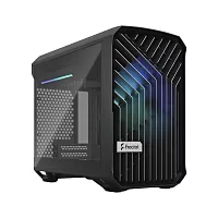 Корпус ПК без блока питания/ Case Fractal Design Torrent Nano RGB TG Light Tint, Mini-Tower, 1x180mm RGB, 2xUSB-A 3.2 + 1xUSB 3.2 Type-C mITX, mDTX Black (FD-C-TOR1N-02)