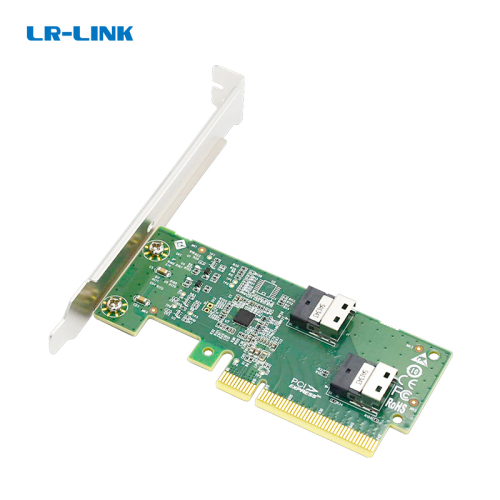 Адаптер для SSD/ PCIe x8 to Two SlimSAS SFF-8654 4i Adapter (LRNV9F12)