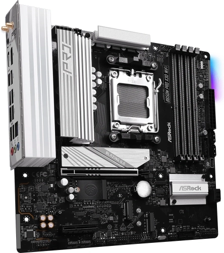 Материнская плата Asrock B650M PRO X3D WIFI Socket AM5 AMD B650 4xDDR5 mATX AC`97 8ch(7.1) 2.5Gg RAID+HDMI+DP фото 2