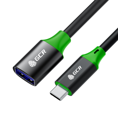 GCR Кабель переходник 1.5m USB 3.0 (USB 3.2 Gen 1) CM/AF, 5 Гбит/с, черный, GCR-56724