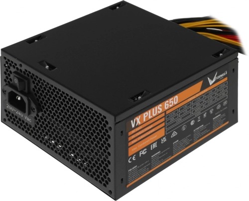 Блок питания Aerocool ATX 650W VX PLUS 650W (24+4+4pin) 120mm fan 3xSATA RTL (VX-650 PLUS)