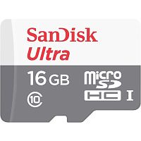 Эскиз Карта памяти MicroSDHC 16GB Sandisk Class 10 + адаптер на SD (SDSQUNS-016G-GN3MA)