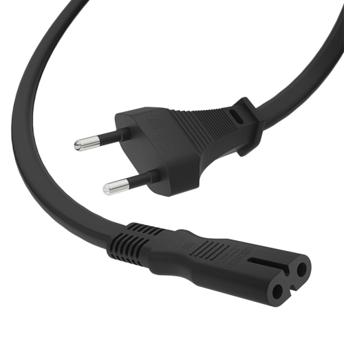 GCR Кабель питания 1.5m, CEE 7/16 / IEC C7, черный, 2*0,5mm, GCR-54293