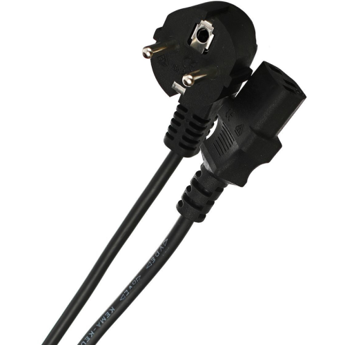 Кабель/ Кабель компьютер --> розетка 220V ( угловая Евровилка) <VDE> 3G*0,75mm2 VCOM <CE021-CU0.75-1.8> 1,8м (CE021-CU0.75-1.8M)