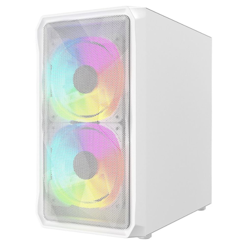 Powercase Mistral Micro A3B ARGB, Tempered Glass, 2x 140mm ARGB PWM+1x 120mm ARGB PWM, белый, mATX (CMMAW-A3) фото 3