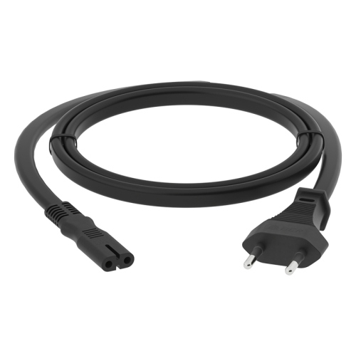 GCR Кабель питания 0.5m, CEE 7/16 / IEC C7, черный, 2*0,5mm, GCR-54291