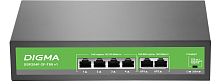 Коммутатор Digma DSP204F-2F-T80 DSP204F-2F-T80 V1 (L2) 6x100Мбит/ с 4PoE 4PoE+ 80W неуправляемый