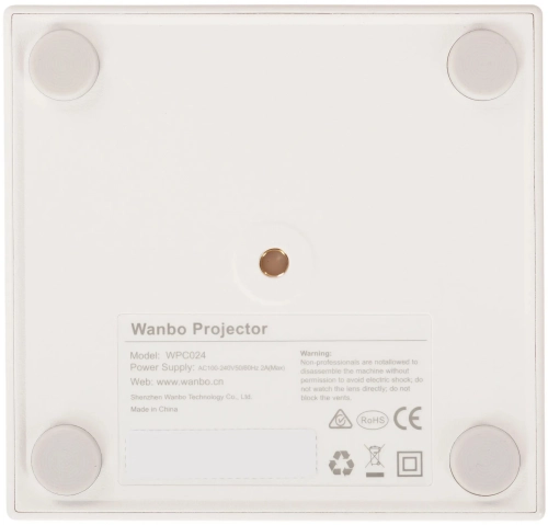 Портативный проектор Wanbo Projector Cube 2 Pro (Android 11, 1G + 8G, 1080P, 500 ANSl, белый, WPC024) (6970885351044) фото 9