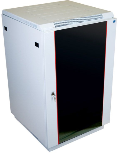 Шкаф телекоммуникационный напольный 22U (600x800) дверь стекло (2 места) (ШТК-М-22.6.8-1ААА)