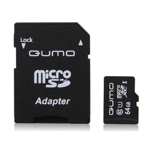 Micro SecureDigital 64Gb QUMO QM64GMICSDXC10U1 {MicroSDXC Class 10 UHS-I, SD adapter}