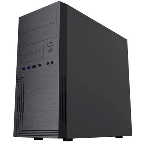 MiniTower Powerman ES555 Black PM-500ATX-F U3*2+U2*2 +2*combo Audio; additional HDD cage; intrusion switch; power button lock; Plastic Tooless part mATX (6184134) фото 2