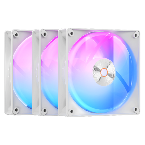 Вентилятор в корпус ID-Cooling Fan Ocypus Delta F12 WH ARGB LED 3 in 1 / White / 3 pack / PWM (DELTA-F12-WH3AM00X-GL)