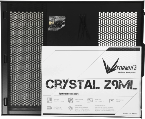 Корпус Formula Crystal Z9ML Floe черный без БП mATX 4x120mm 2xUSB3.0 audio bott PSU (CRYSTAL Z9MLFLOE) фото 13