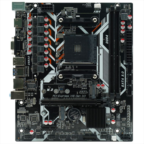 Материнская плата Afox A320D4-MA5-V2 Motherboard AMD A320 giga lan Micro-ATX