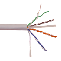 Кабель LANMASTER U/UTP, 4 пары, Кат. 6, с перегородкой, 550Mhz, LSZH, нг(A)-HF, серый, 305 м LAN-6EUTP-HFLT-GY