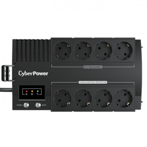 ИБП CyberPower Line-Interactive BS850E NEW 850VA/ 480W, 8 Schuko розеток, USB, Black фото 2