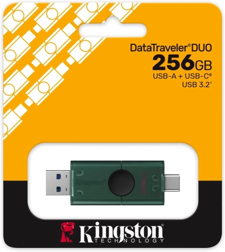 Флеш Диск Kingston 256GB DataTraveler Duo G2 DTDEG2/256GB USB3.0 зеленый/черный фото 5