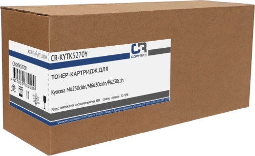 Картридж лазерный CopyRite CR-KYTK5270Y TK-5270Y желтый (6000стр.) для Kyocera M6230cidn/ M6630cidn/ P6230cdn