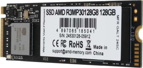Накопитель SSD AMD PCIe 128GB (R3MP30128G8) Накопитель SSD AMD PCIe 3.0 x4 128GB R3MP30128G8 Radeon M.2 2280 фото 4
