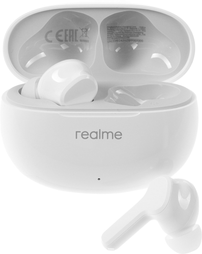 Гарнитура внутриканальные Realme Buds T100 RMA2109 белый беспроводные bluetooth в ушной раковине (6672687)