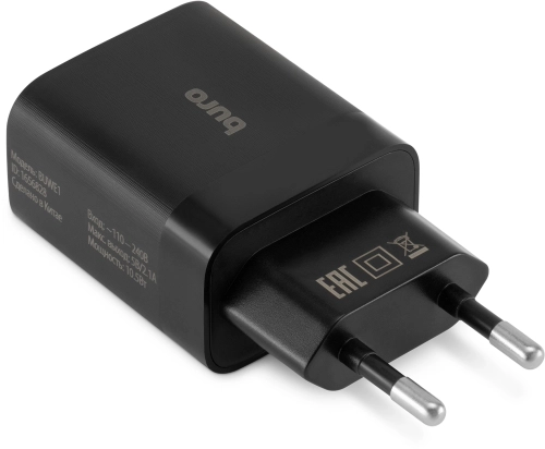 Сетевое зар./ устр. Buro BUWE1 10.5W 2.1A 2xUSB универсальное черный (BUWE10S200BK)