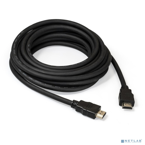 Exegate EX287732RUS Кабель HDMI ExeGate EX-CC-HDMI2-5.0 (19M/ 19M, v2.0, 5м, 4K UHD, Ethernet, позолоченные контакты)