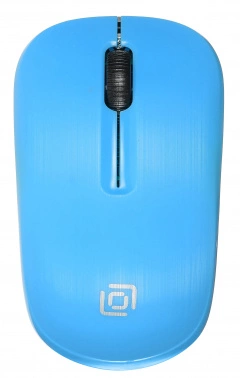Мышь Оклик 525MW черный/голубой оптическая (1000dpi) беспроводная USB для ноутбука (3but) (1090724)