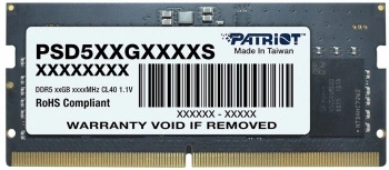 SO-DIMM DDR 5 DIMM 8Gb 4800Mhz, PATRIOT Signature Line (PSD58G480041S) (retail)