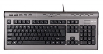 Клавиатура A4Tech KLS-7MUU серебристый/черный USB slim Multimedia (KLS-7MUU USB)